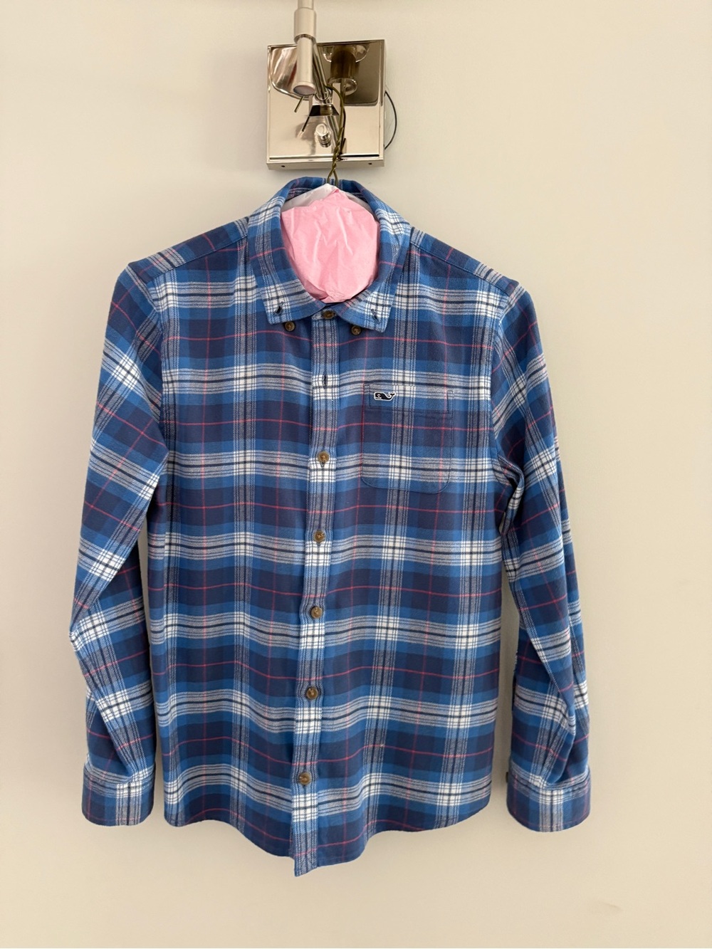 Vineyard Vines Blue Plaid Button-Down Kids Shirt